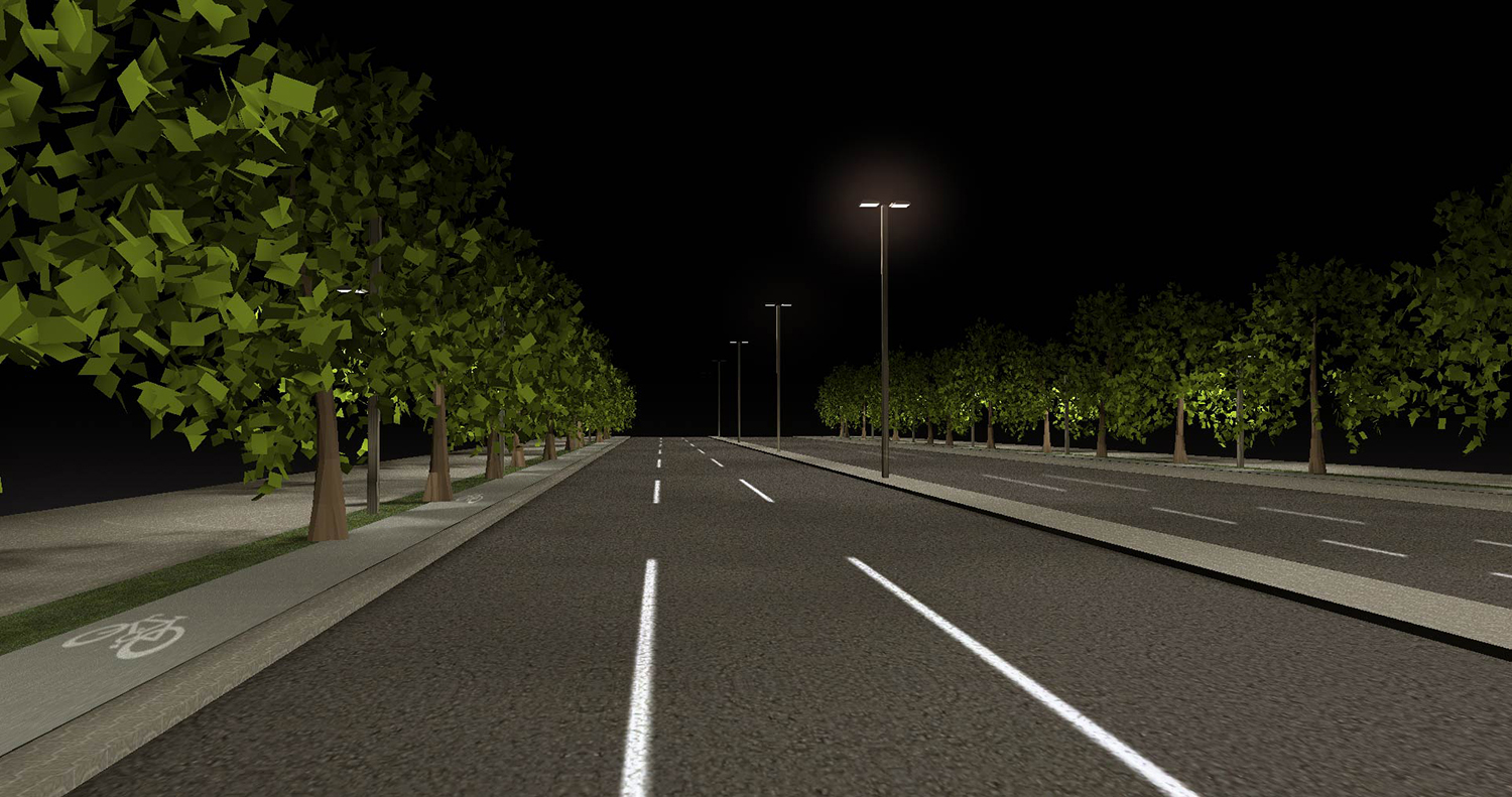 תאורה בכביש